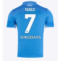 Stroje piłkarskie SSC Napoli David Neres #7 Koszulka Podstawowej 2024-25 Krótki Rękaw